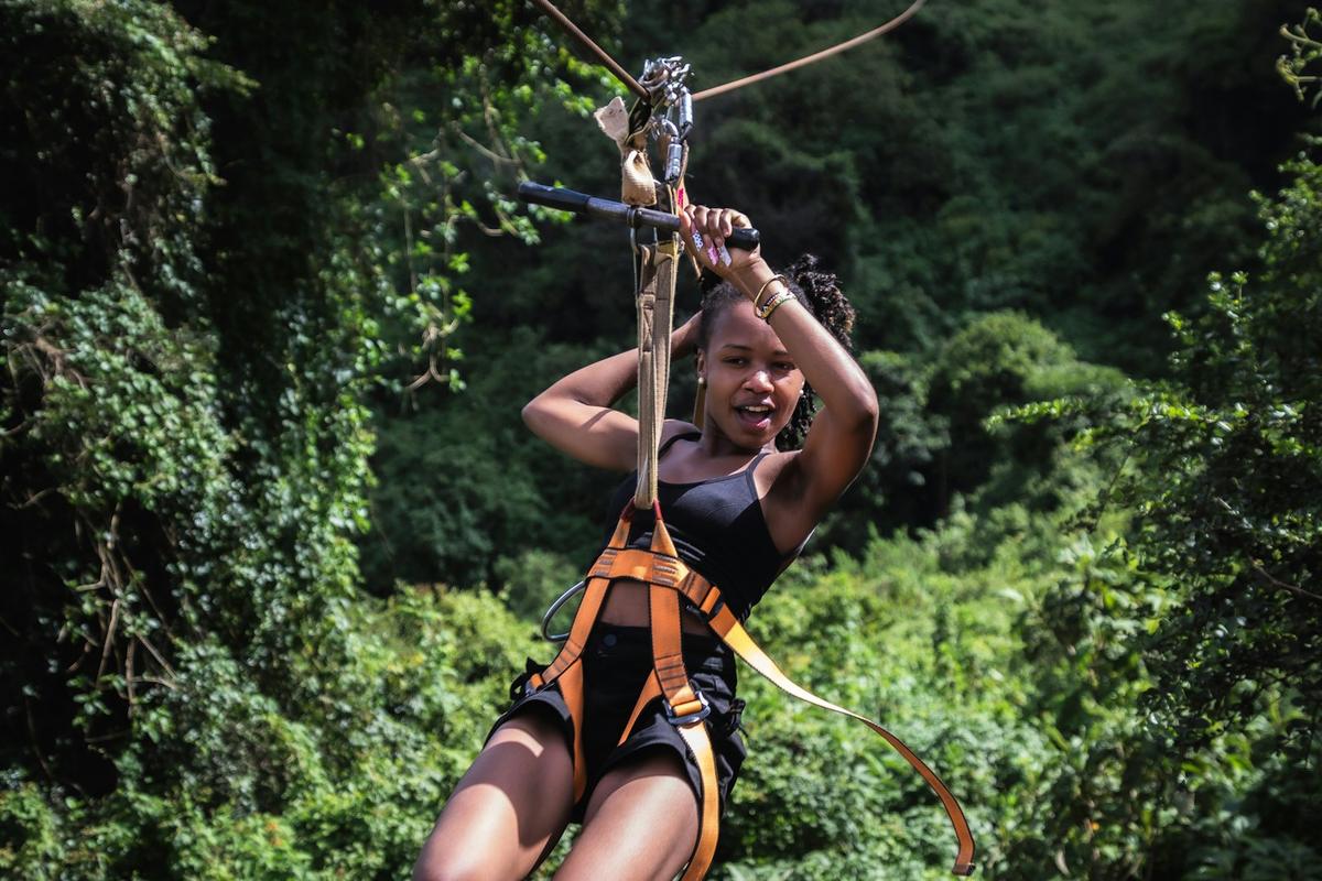 Zipline rider